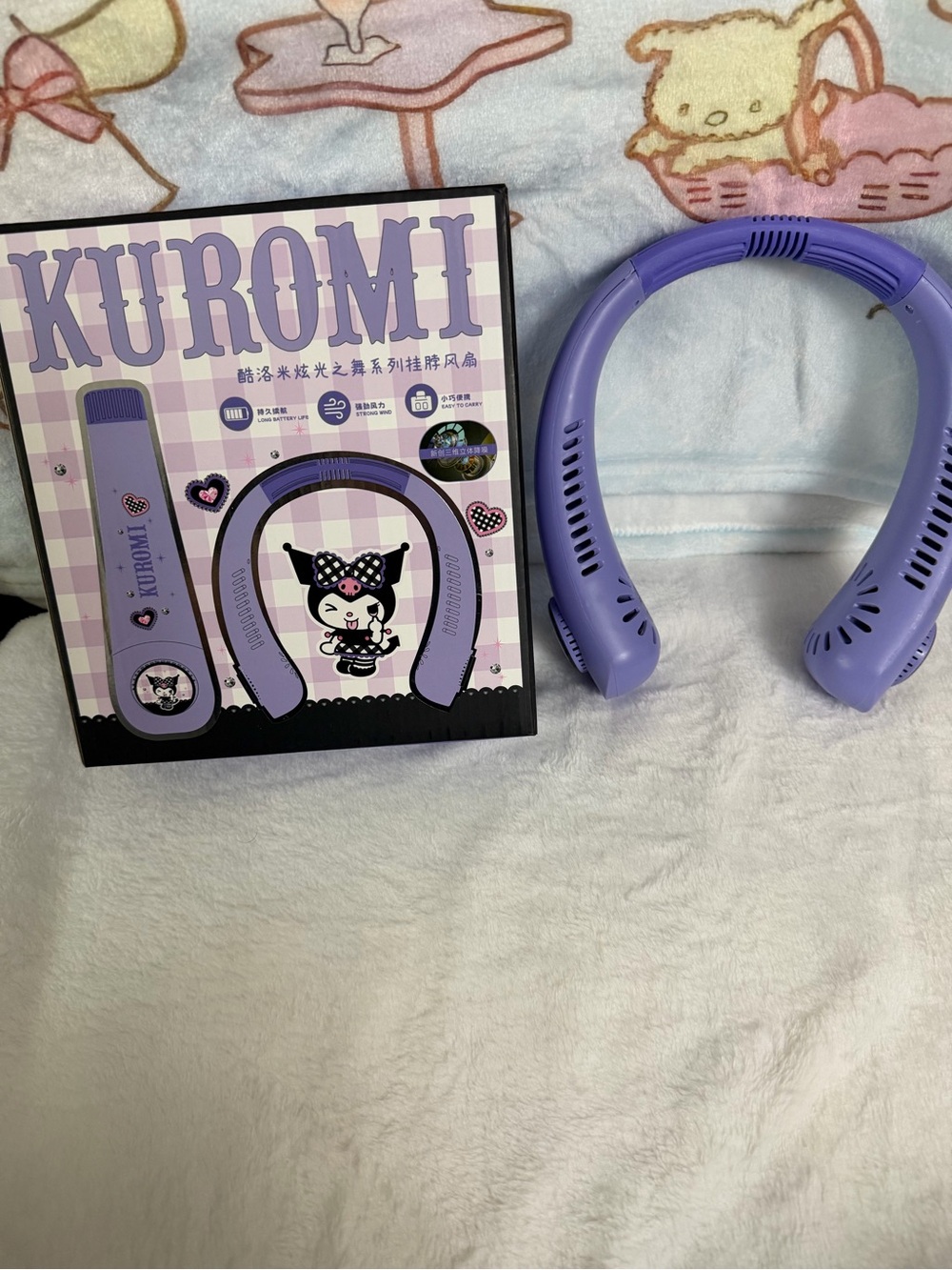 Sanrio Kuromi 3 level neck fan:)